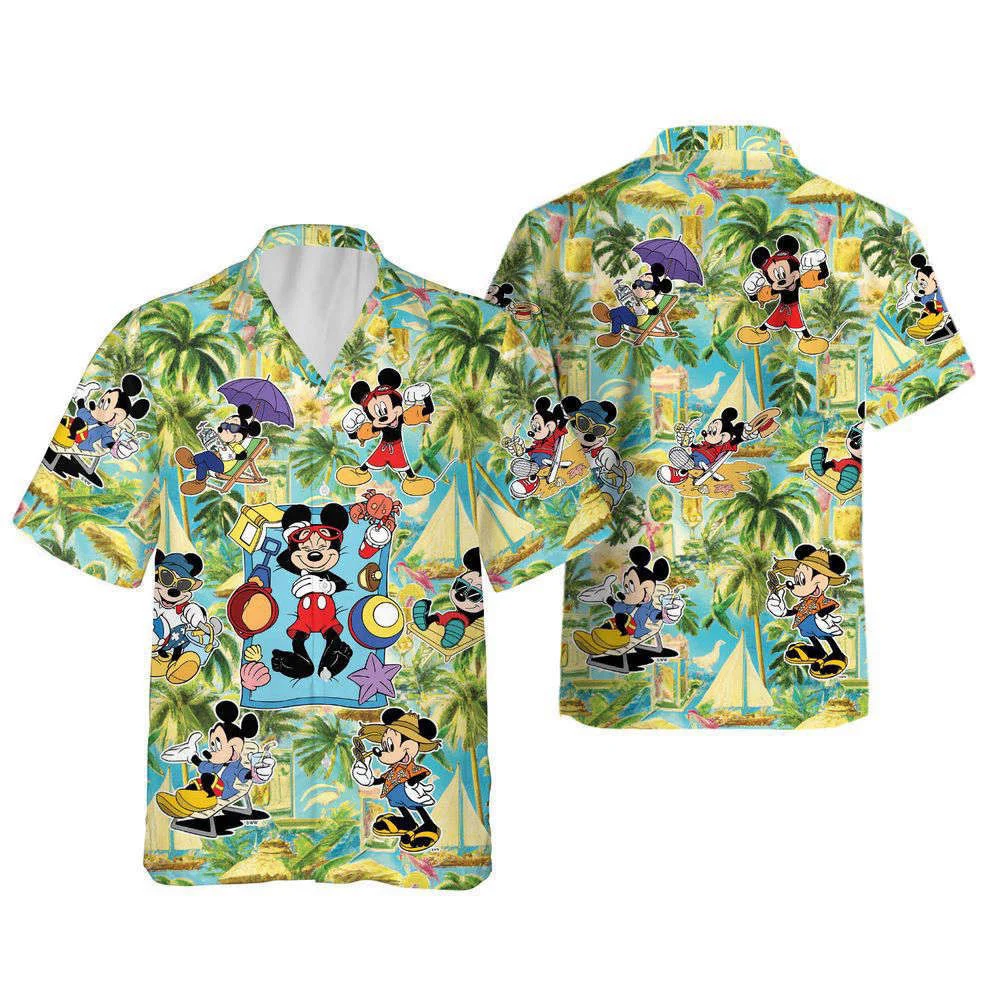 Mickey Aloha Button Up Shirt, Summer Disney Hawaiian Shirt, For Men Women HW0601