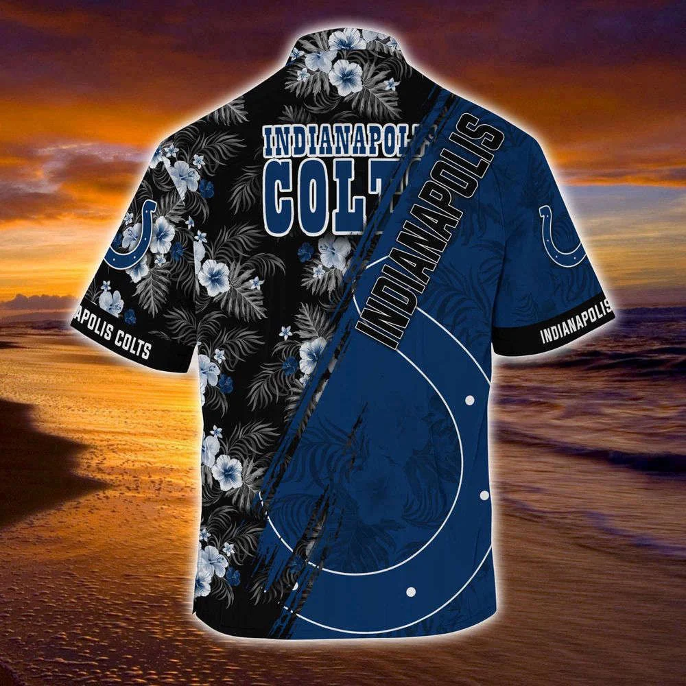 Indianapolis Colts NFL-Summer Hawaii Shirt Mickey And Floral Pattern For Sports Fans HW0601