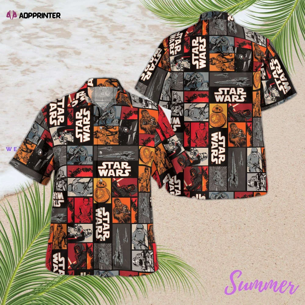Movie Grid Vintage Star Wars Hawaii Shirt Summer 2023 Hot HW0601