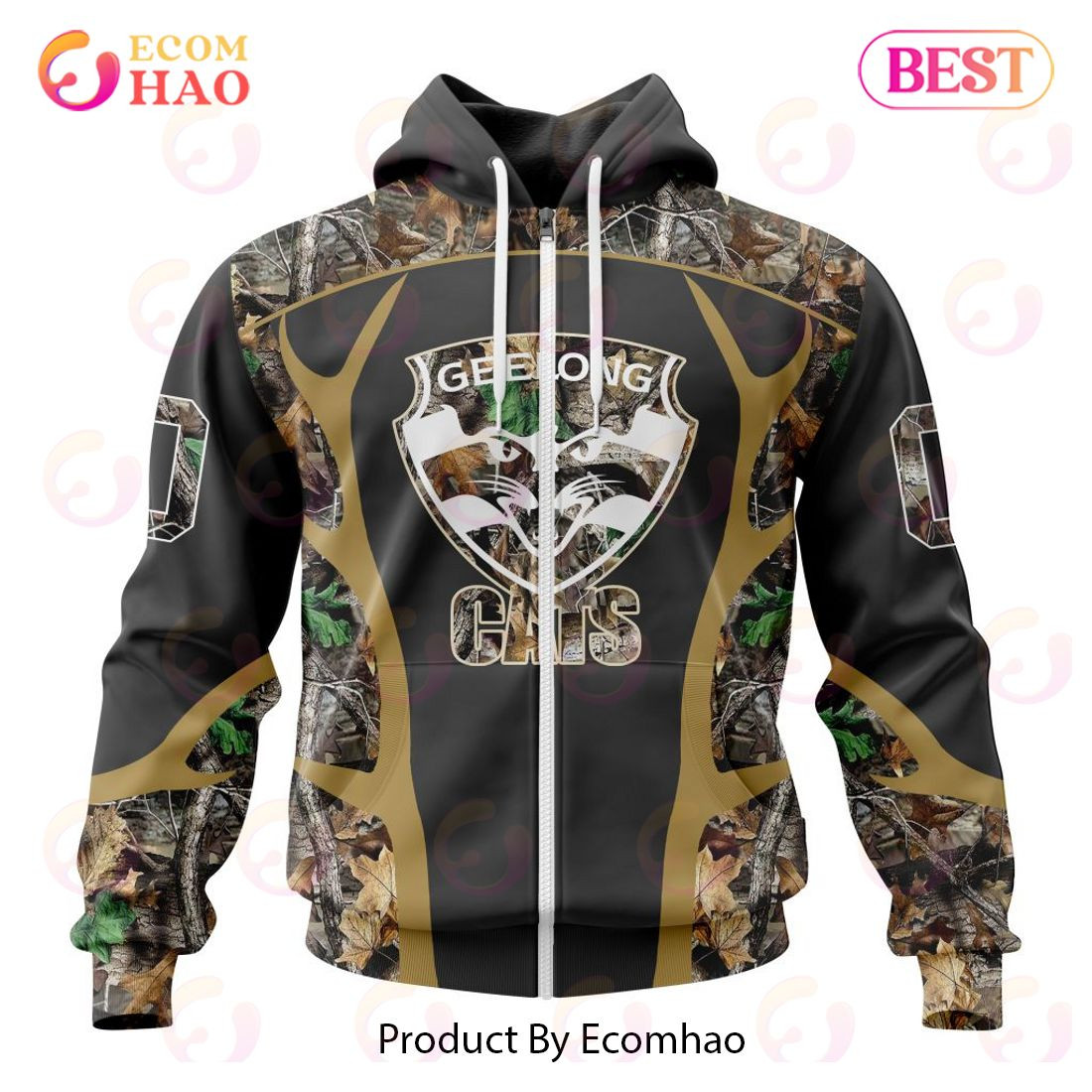 AFL Geelong Cats Special Camo Hunting Design 3D Hoodie, Zip Hoodie, Man - Women, Warm, Premium Quality HZ0501