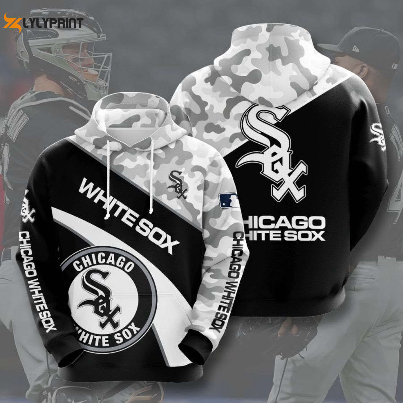 Chicago White Sox Silver Camo Pullover Hoodie – Stylish AOP Shirt HZ0501