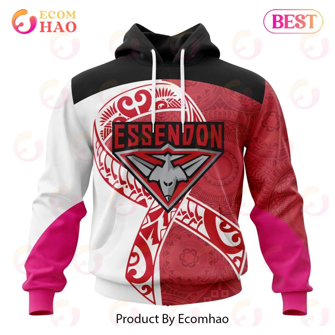 AFL Essendon Football Club Specialized Kits Samoa Fight Cancer 3D Hoodie, Zip Hoodie, Man - Women, Warm, Premium Quality HZ0501