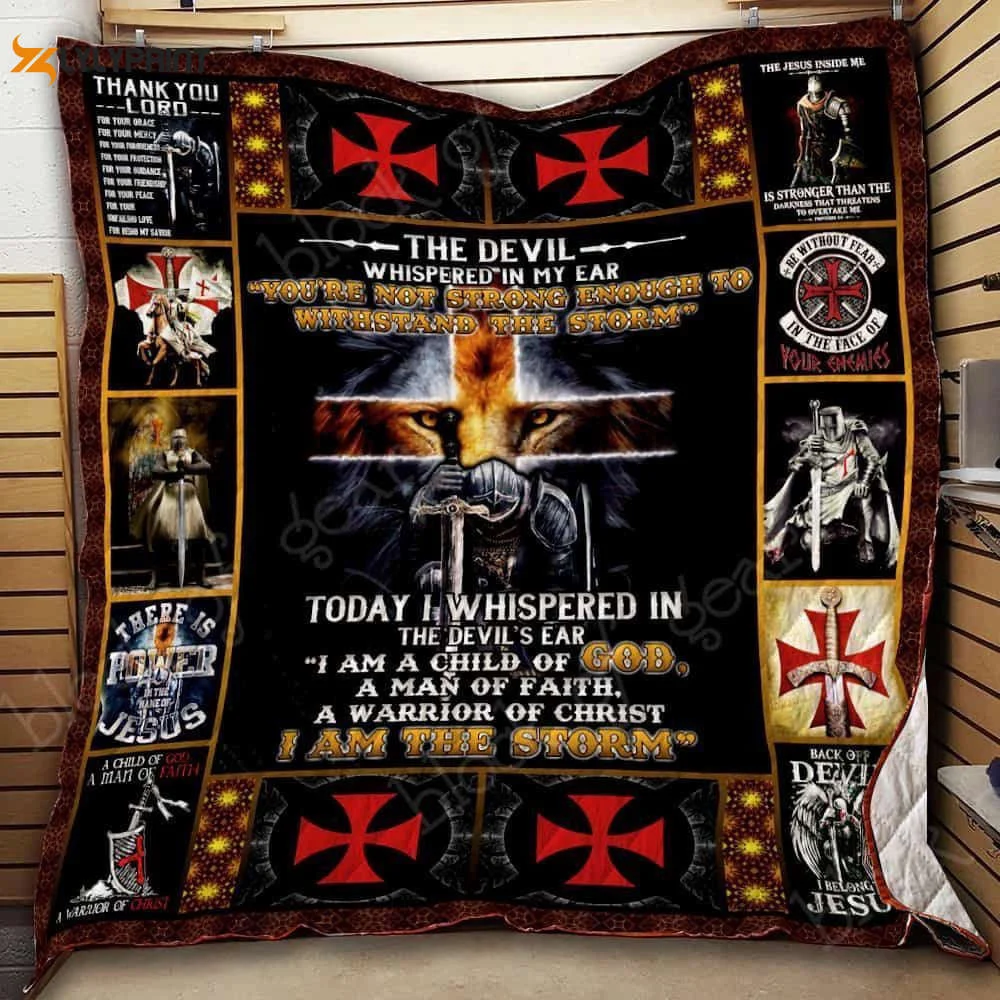 I Am A Child Of God A Man Of Faith A Warrior Of Christ 3D Customized Quilt , Soft Quilt, King Size, All Season Cozy Quilt QB0901