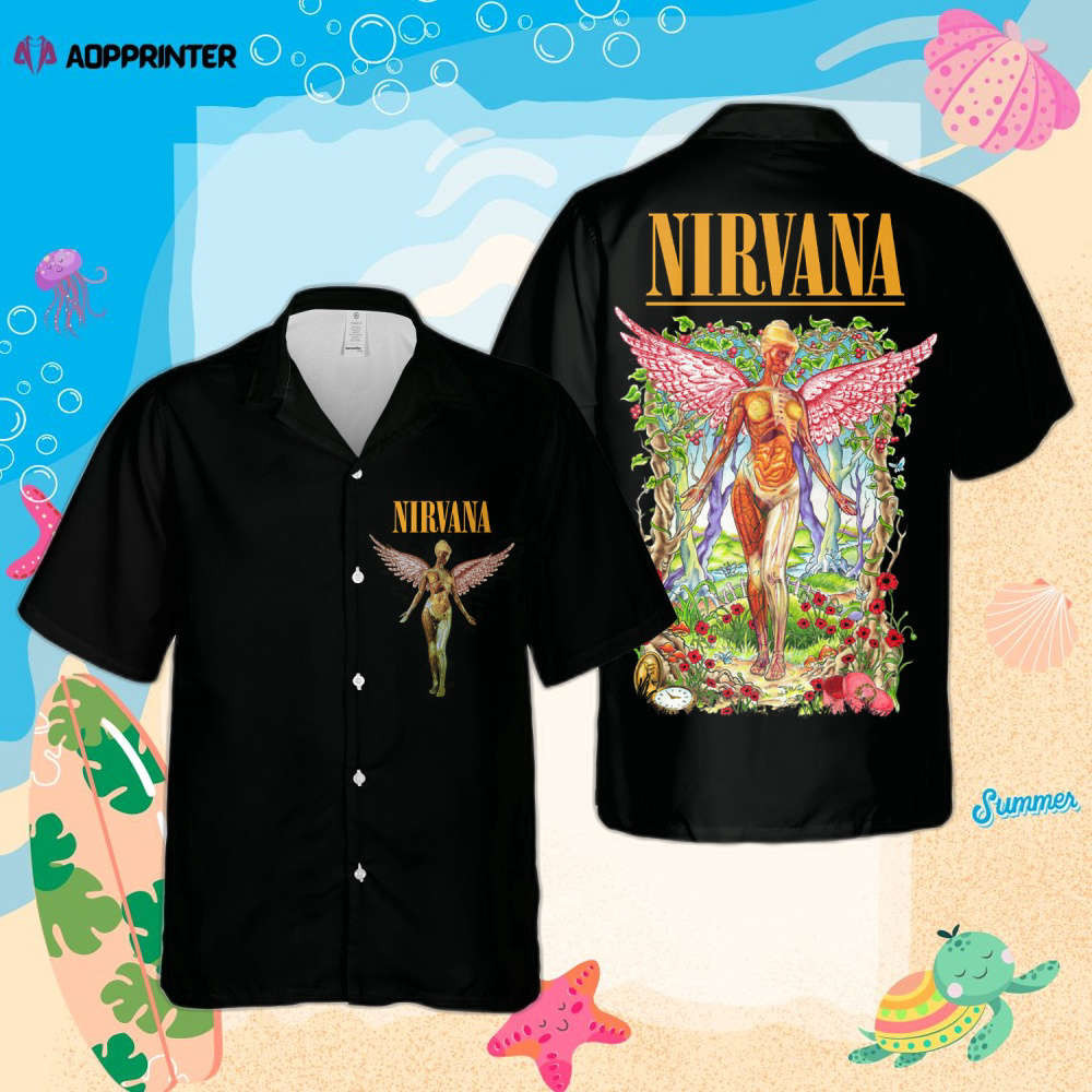 Nirvana Merch In Utero Album Art Cuban Shirt Premium Unique Hawaiian Shirt HW0601