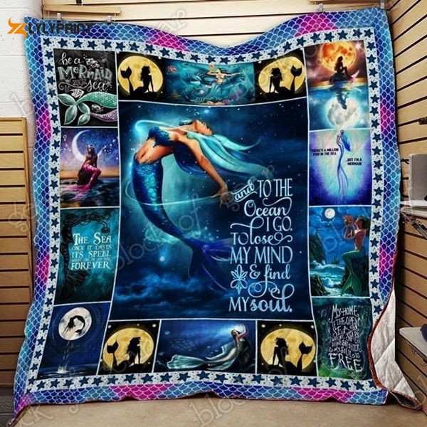 Be A Mermaid 3D Customized Quilt , Soft Quilt, King Size, All Season Cozy Quilt QB0901