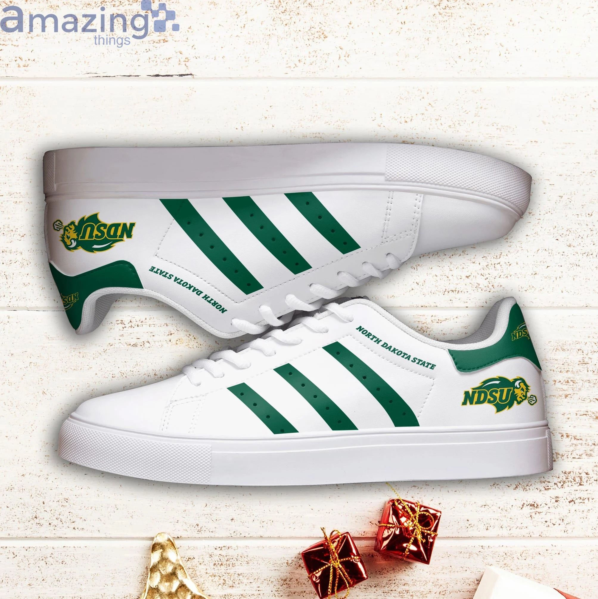 NCAA North Dakota State Bison White Stan Smith Shoes , Trendy Style Sneakers ST0801