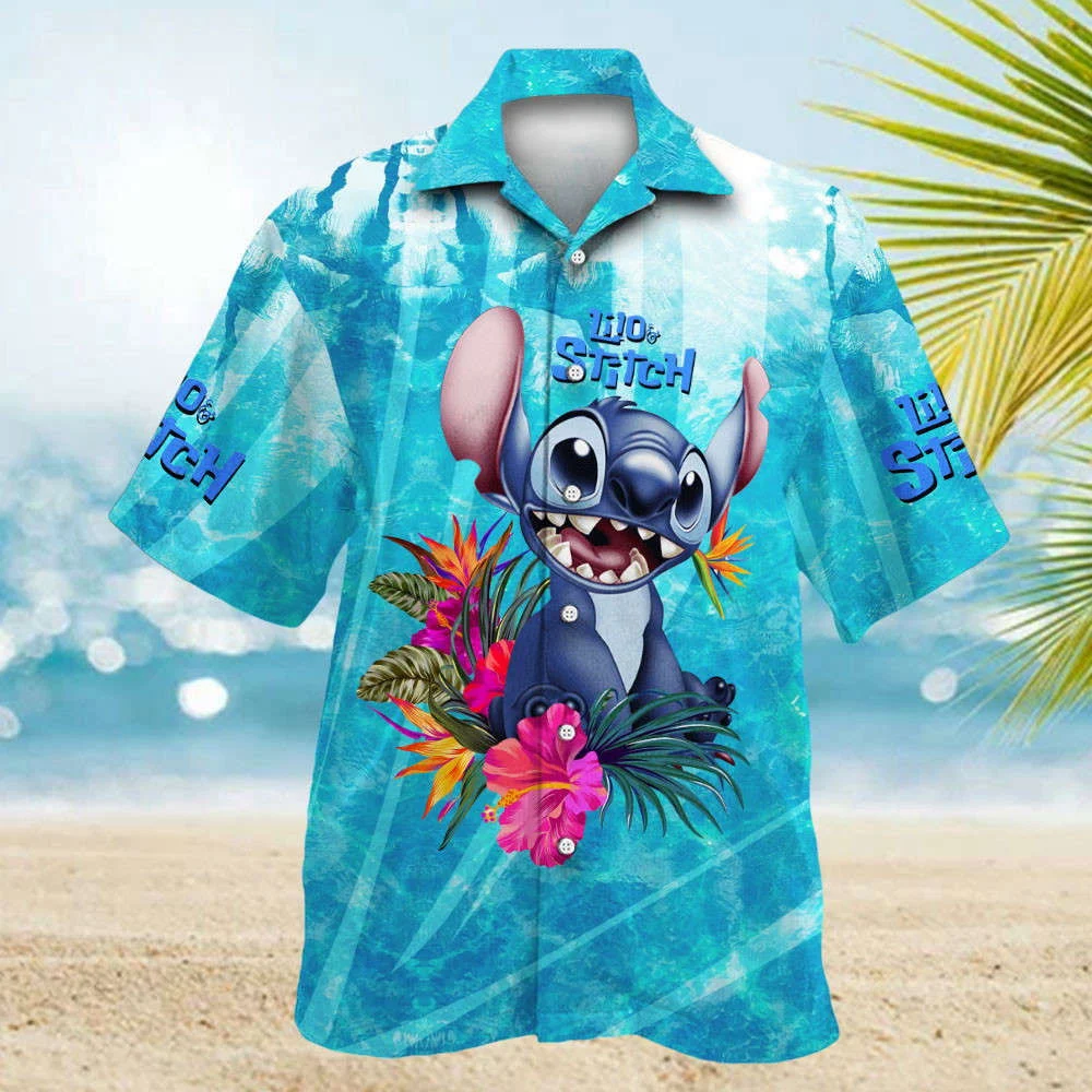 Stitch 04 Hawaiian Shirt Shorts Summer 2023 Hot HW0601