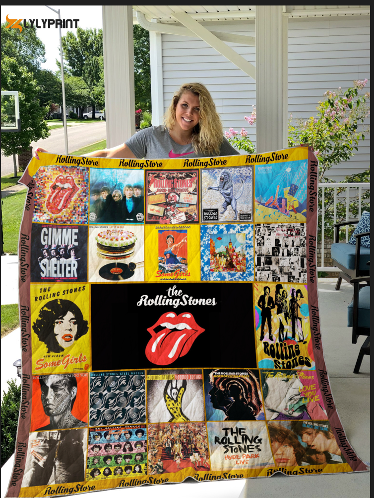 The Rolling Stones 3 Quilt Blanket For Fans Home Decor Gift , Soft Quilt, King Size, All Season Cozy Quilt QB0901