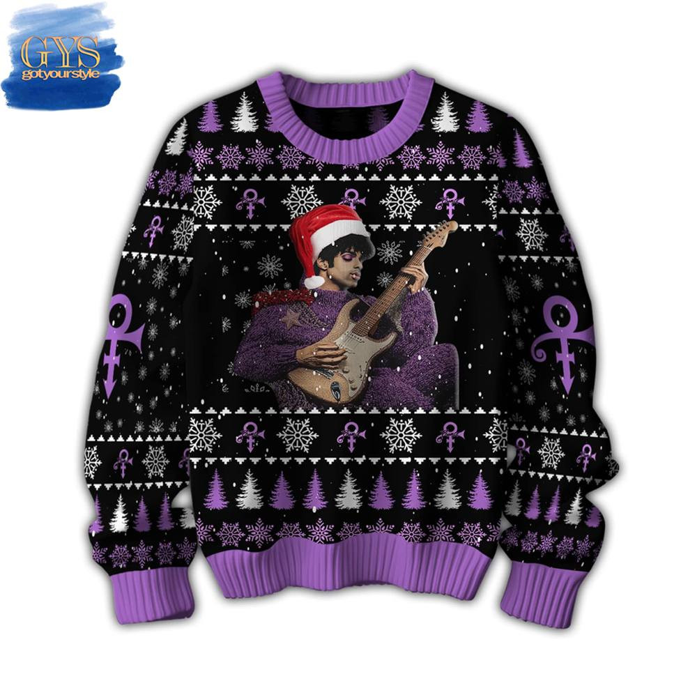 Prince Merry Princemas Limited Edition Ugly Christmas Sweater , Cozy Soft Unisex Pullover SW0601