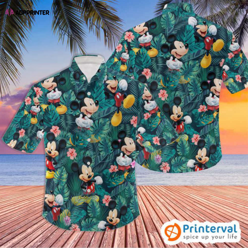 Mickey mouse hawaiian shirt, donald duck hawaiian shirt HW0601