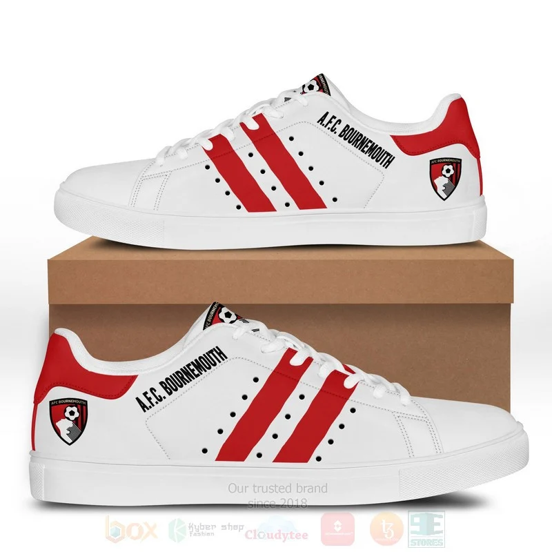 AFC Bournemouth White Red Stan Smith Shoes Women Men, Trendy Style Sneakers ST0801