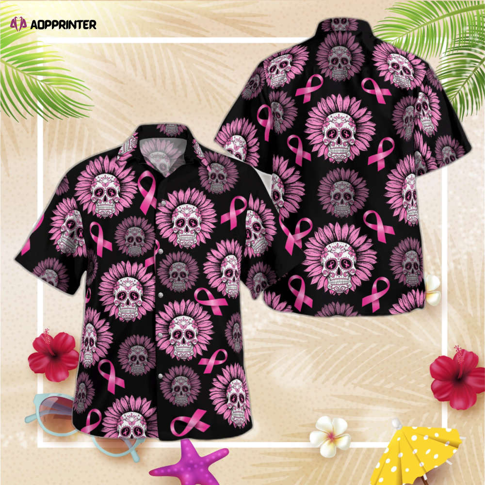 Breast Cancer Awareness Sunflowers Hawaiian Shirt, Gift For Men Women HW0601