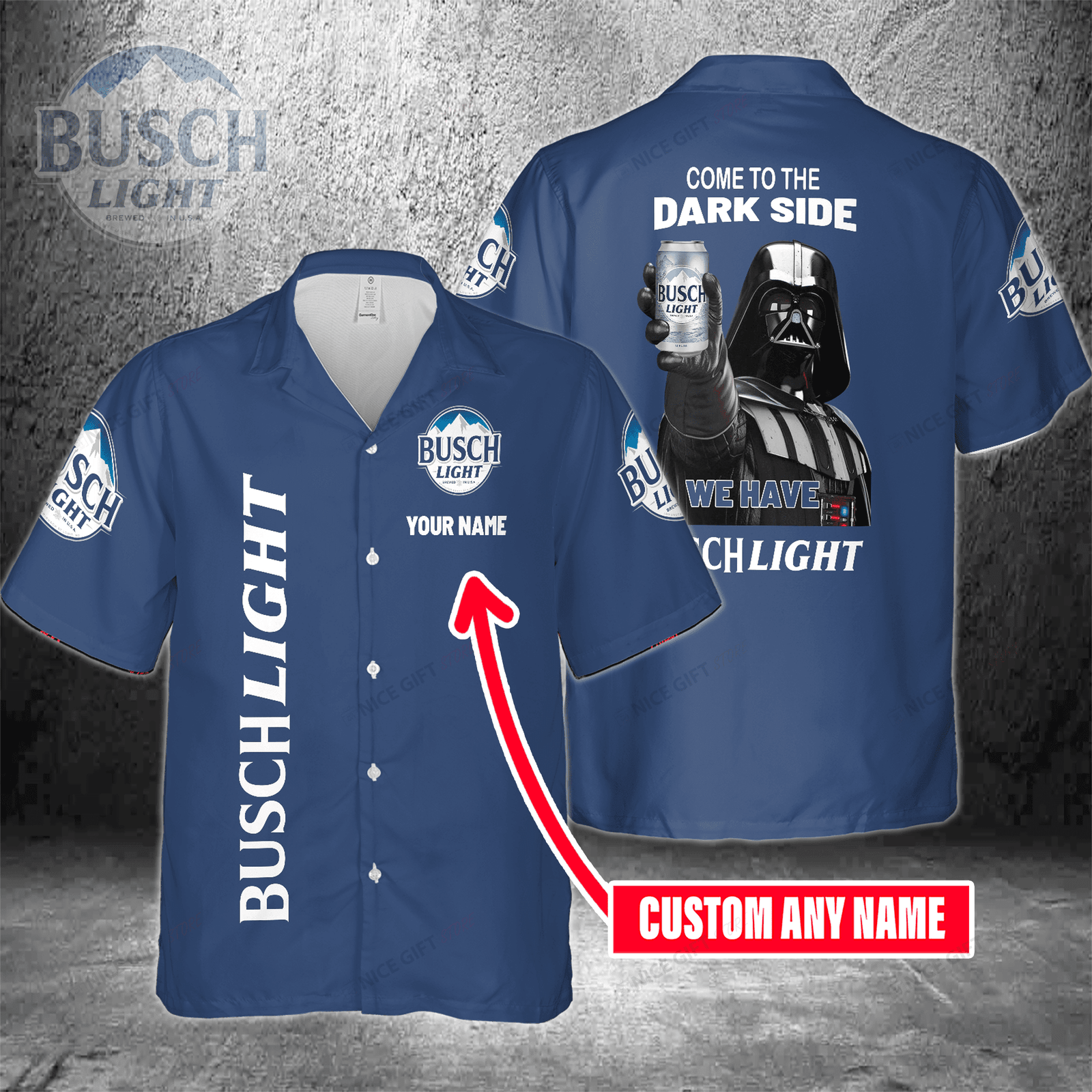 Come To The Dark Side We Have Busch Light Custom Name Hawaiian Shirt For Men And Women HW0601