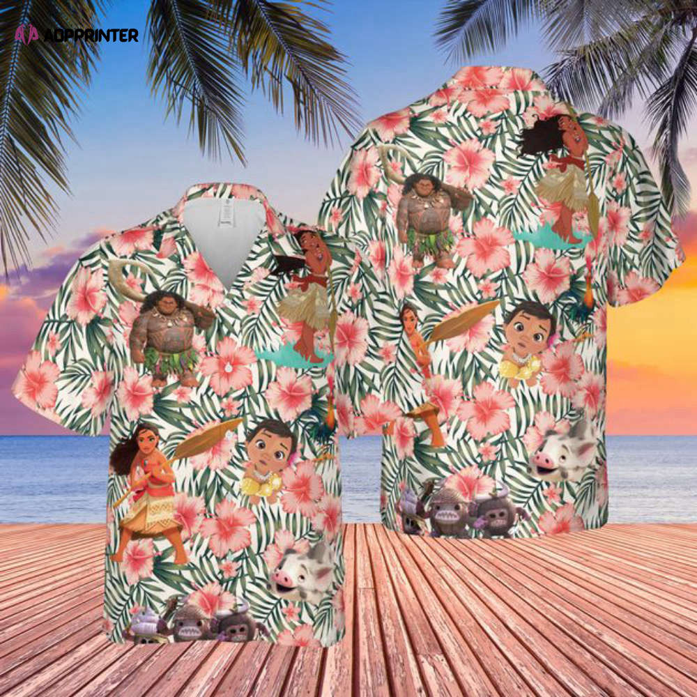 Moana Hawaiian Shirt, Disney Princess Summer Shirt HW0601
