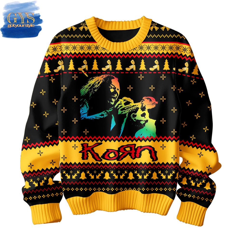 Korn Metal Christmas Ugly Sweater , Cozy Soft Unisex Pullover SW0601