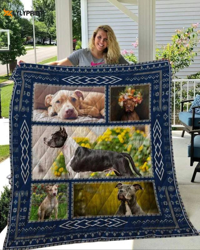 American Pit Bull Terrier 3D Customized Quilt , Soft Quilt, King Size, All Season Cozy Quilt QB0901