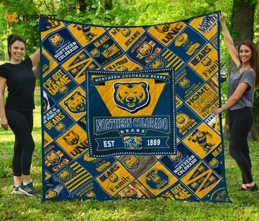 Northern Colorado Bears Quilt Blanket For Fans Home Decor Gift , Soft Quilt, King Size, All Season Cozy Quilt QB0901