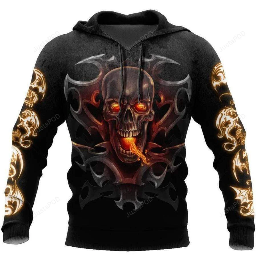 Skull Dragon Tattoo 3D All Print Hoodie, Zip- Up Hoodie HZ0501
