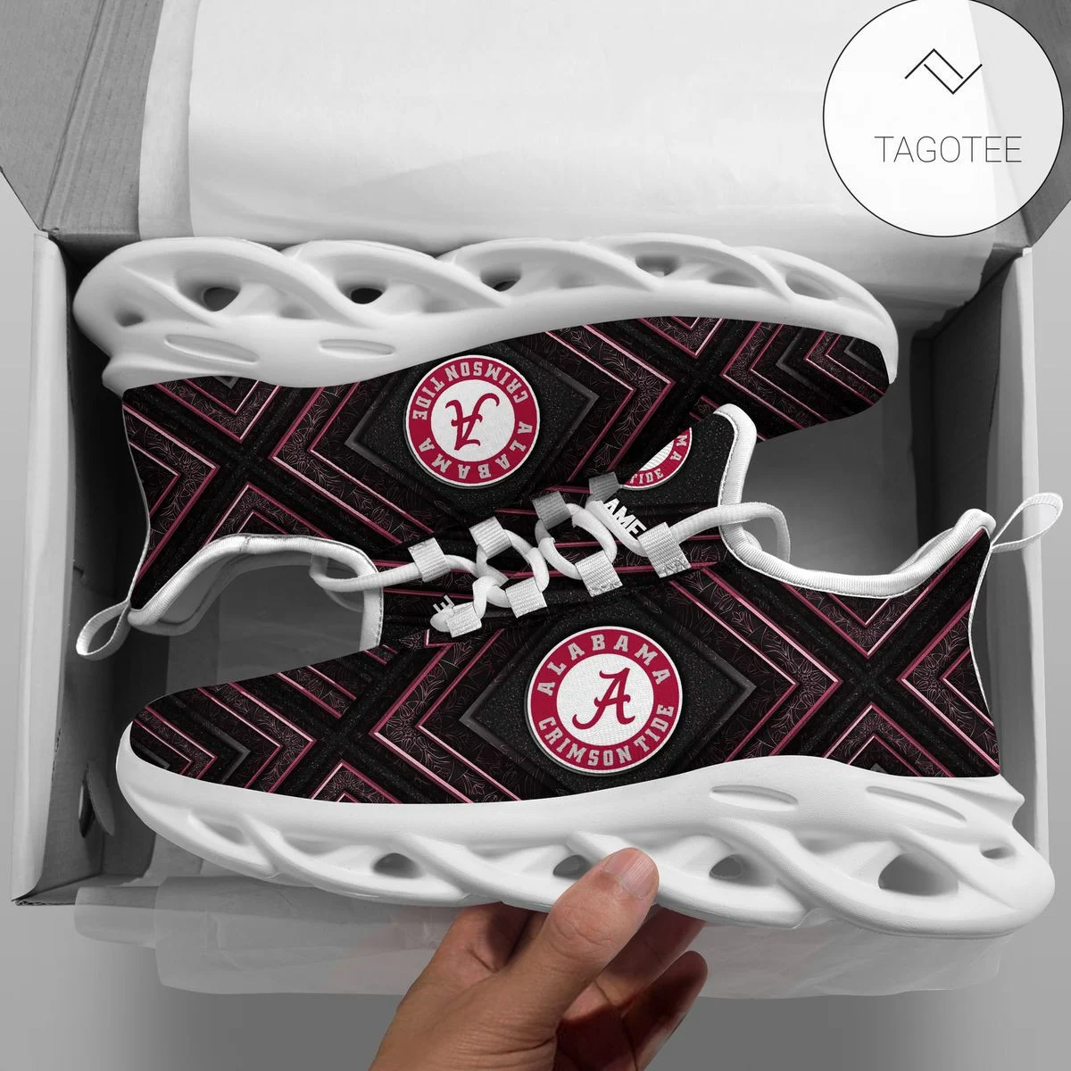 NCAA Alabama Crimson Tide Max Soul Shoes V5 for Women and Men MS0601