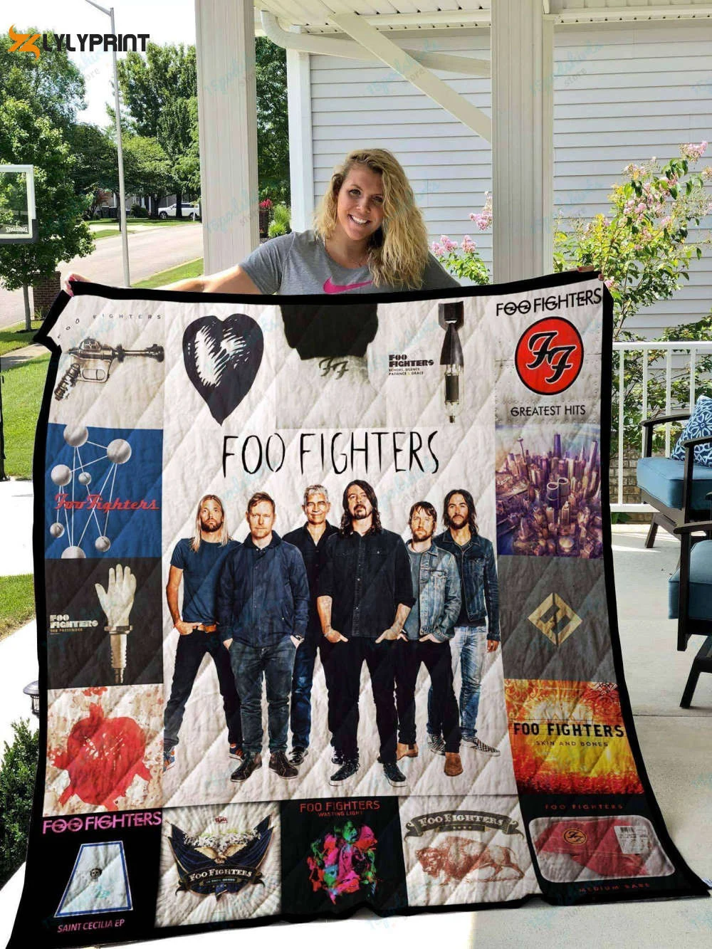 Foo Fighters Quilt Blanket For Fans Home Decor Gift , Soft Quilt, King Size, All Season Cozy Quilt QB0901