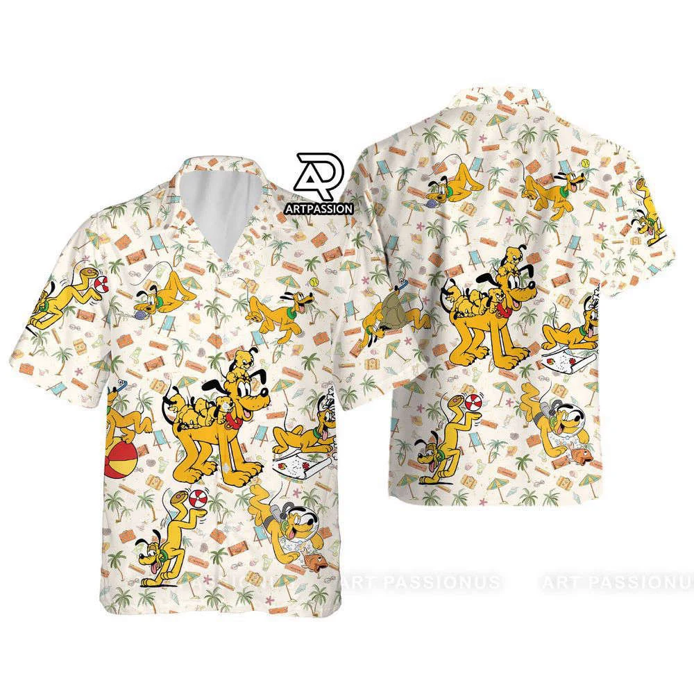 Pluto Summer Beach Hawaiian Shirt, Disney Pluto, For Men Women HW0601