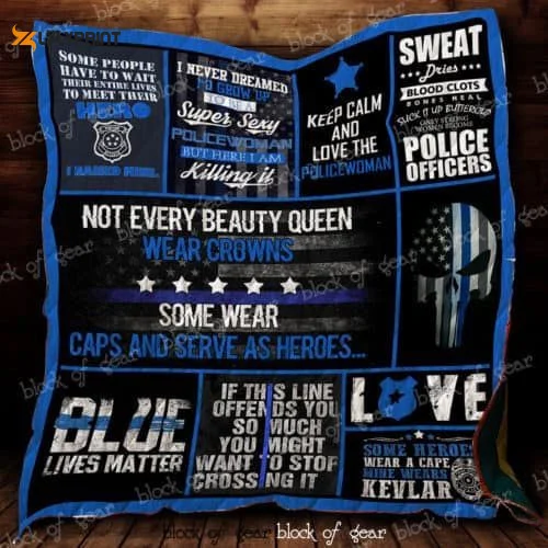 Proud To Be A Policewoman 3D Customized Quilt , Soft Quilt, King Size, All Season Cozy Quilt QB0901