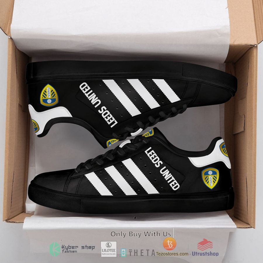 Leeds United Black White Stan Smith Shoes Custom for Men Women, Trendy Style Sneakers ST0801