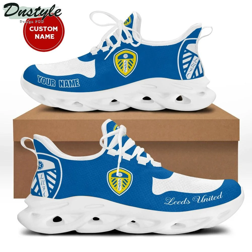Leeds United Blue Custom Name Max Soul Shoes V1 Custom for Men Women MS0601