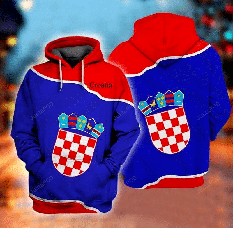 Croatia 3D All Over Printed Hoodie, Zip- Up Hoodie HZ0501