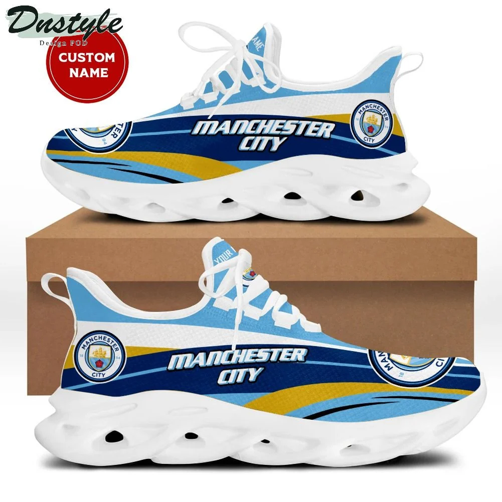 Manchester City Custom Name Max Soul Shoes V2 for Ladies Men MS0601