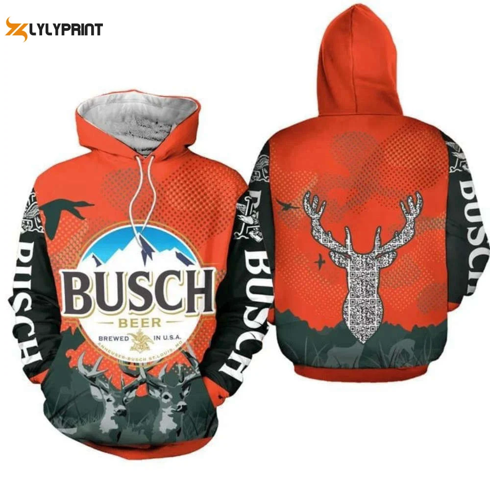 Deer Busch Light 3D All Over Print Hoodie, Zip Hoodie HZ0501
