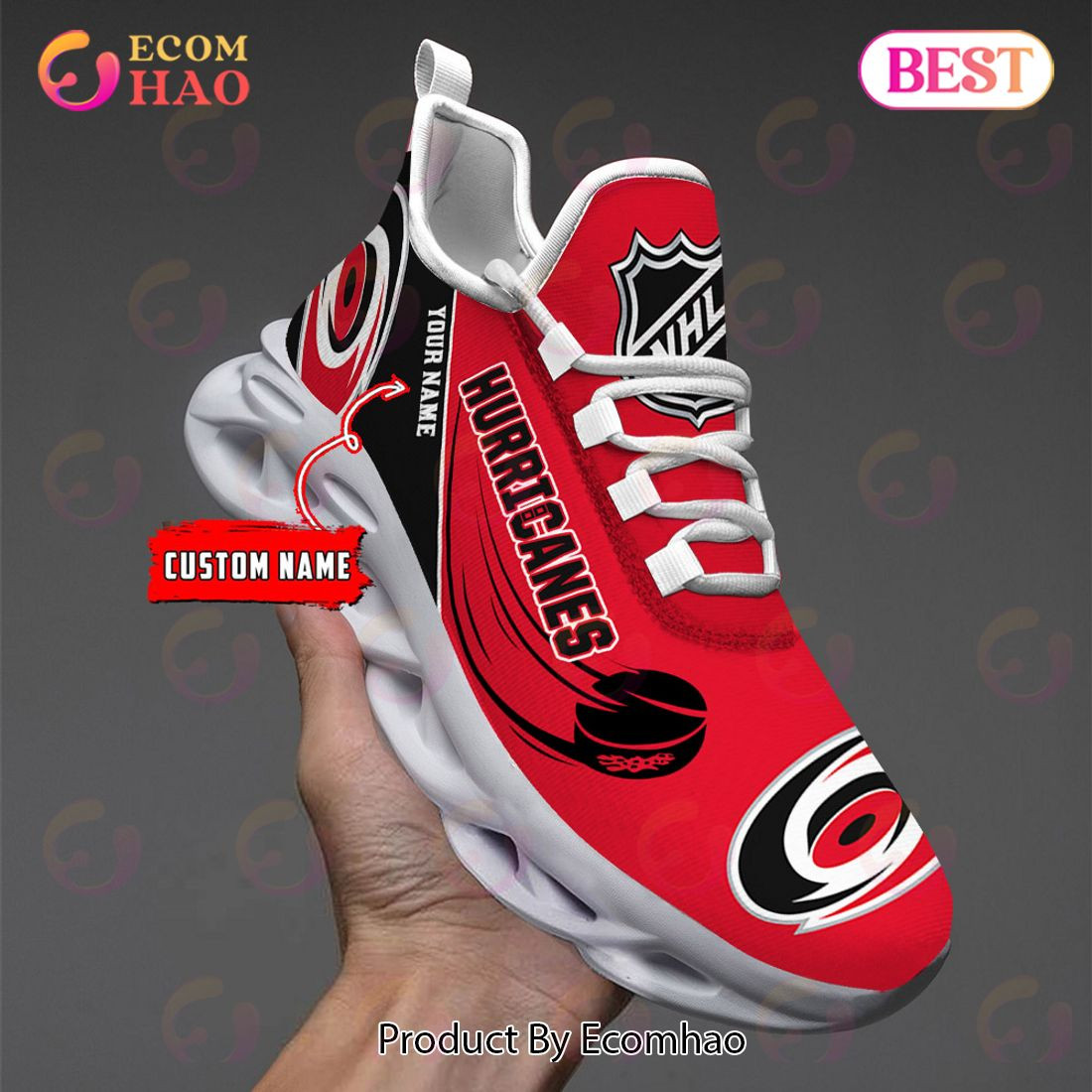 Custom Name Carolina Hurricanes Max Soul Shoes, Sneakers  Unisex sneakers MS0601