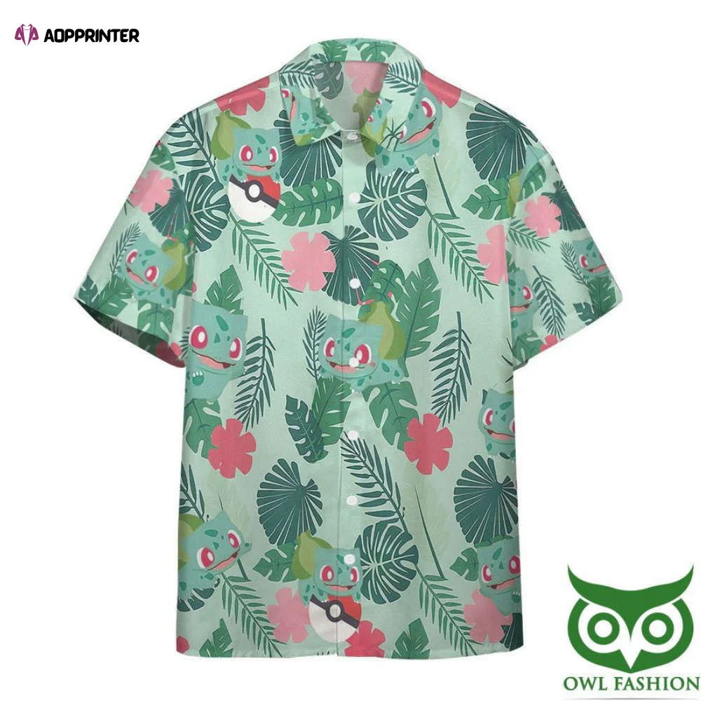Shop Gearhumans 3D Bulbasaur Hawaiian Shirt – Pokemon Print HW0601