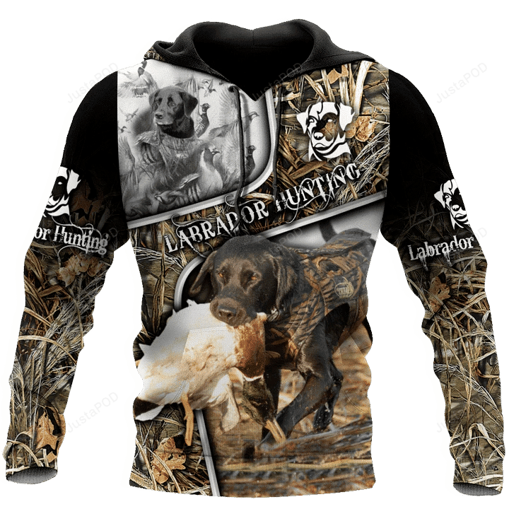 Labrador Hunting Camouflage 3D All Over Print Hoodie, Zip-up Hoodie HZ0501