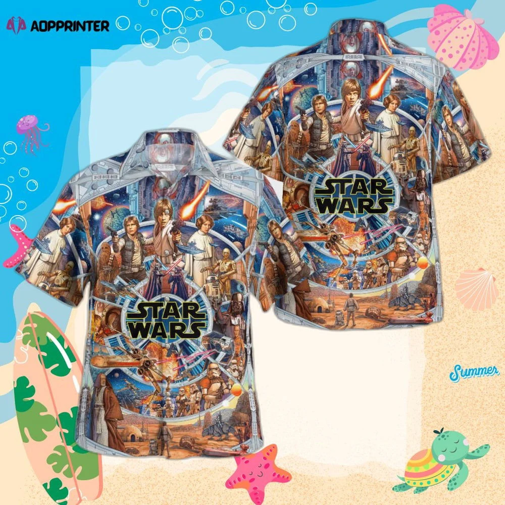 Star Wars Mens Hawaiian Shirt Summer 2023 Hot HW0601