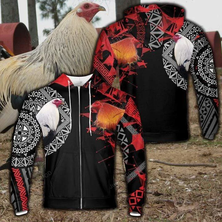 Cool Rooster And Kelso 3D All Print Hoodie, Zip- Up Hoodie HZ0501