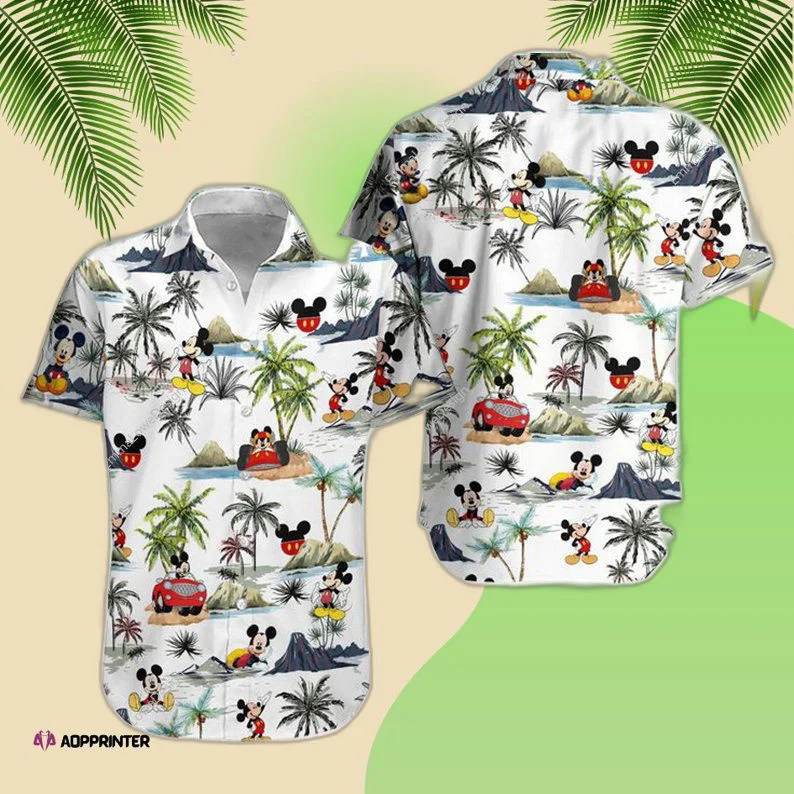 Mickey Mouse Donald Duck Goofy Hawaiian Aloha Beach Shirts HW0601