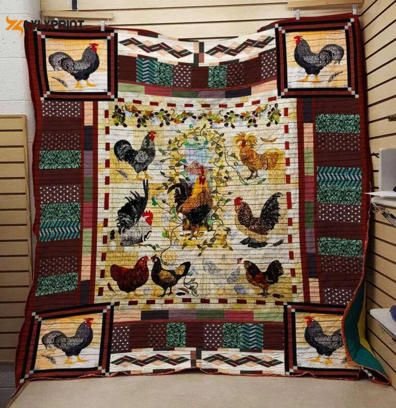 Chicken 3D Customized Quilt Blanket For Fans Home Decor Gift ,  Soft Quilt, King Size, All Season Cozy Quilt QB0901