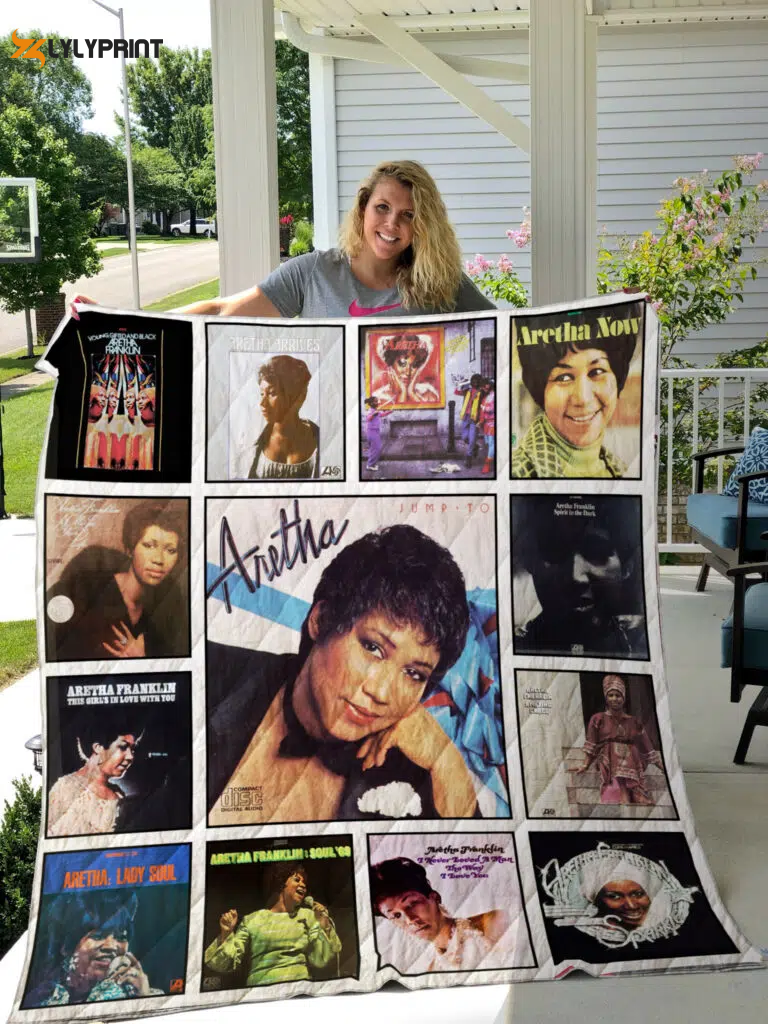 Aretha Franklin Quilt Blanket For Fans Home Decor Gift , Soft Quilt, King Size, All Season Cozy Quilt QB0901