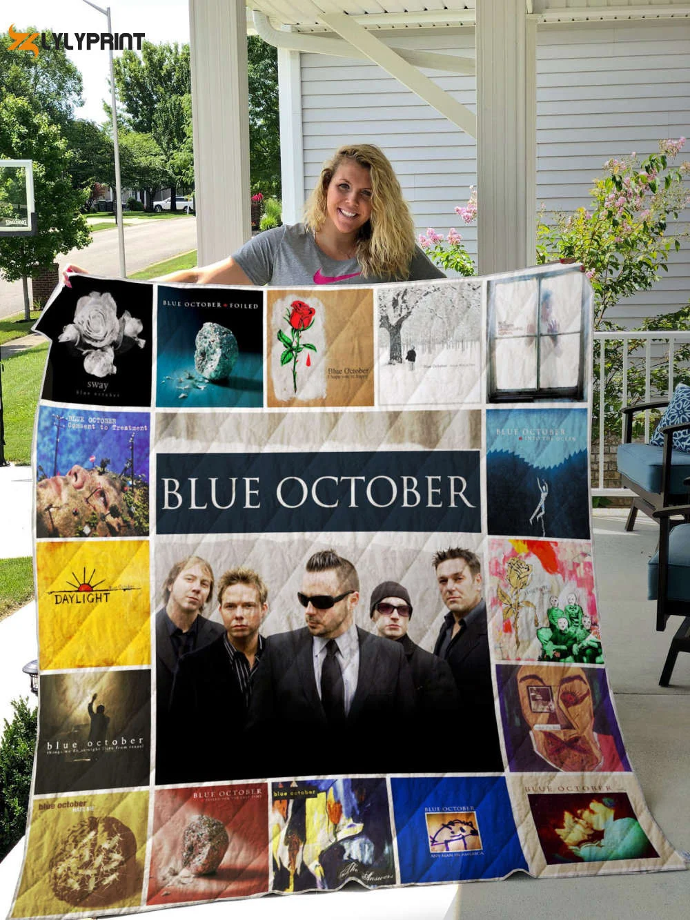 Blue October 1 Quilt Blanket For Fans Home Decor Gift , Soft Quilt, King Size, All Season Cozy Quilt QB0901