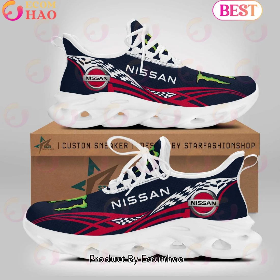 Nissan Truck Monster Design Max Soul Shoes  Unisex sneakers MS0601