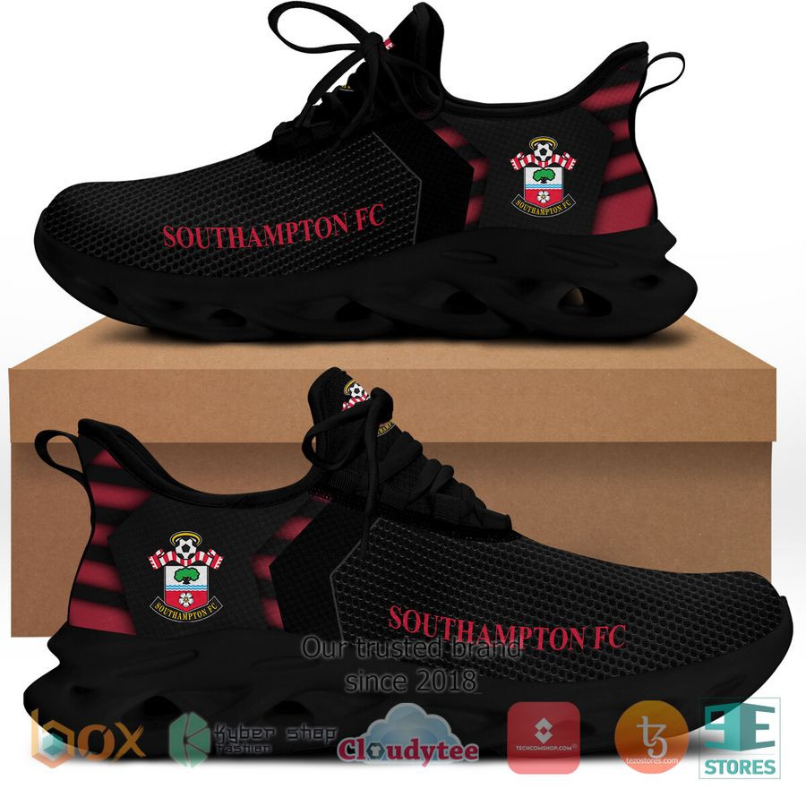 Custom Southampton FC Black Max Soul Shoes for Men Women MS0601