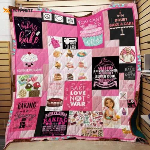 Baking Is My Therapy 3D Customized Quilt Blanket For Fans Home Decor Gift ,  Soft Quilt, King Size, All Season Cozy Quilt QB0901