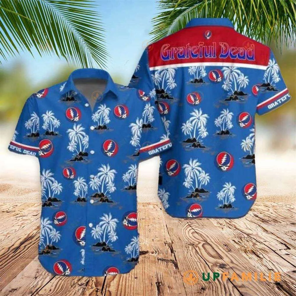 Grateful Dead Grateful Dead Band Palm Tree Hawaiian Shirt HW0601