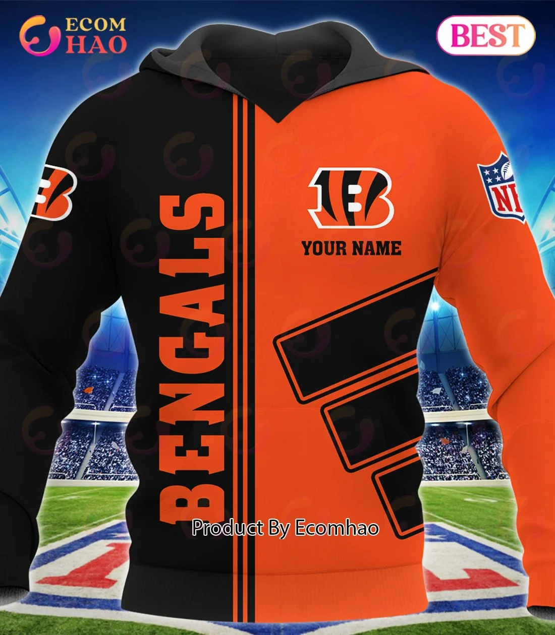 Cincinnati Bengals Football Sport 3D Clothings Custom Your Name, Fan Gifts, Zip Hoodie, Man - Women, Warm, Premium Quality HZ0501