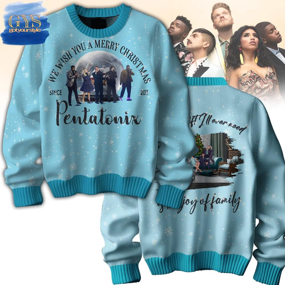 Pentatonix Merry Christmas Ugly Sweater , Cozy Soft Unisex Pullover SW0601