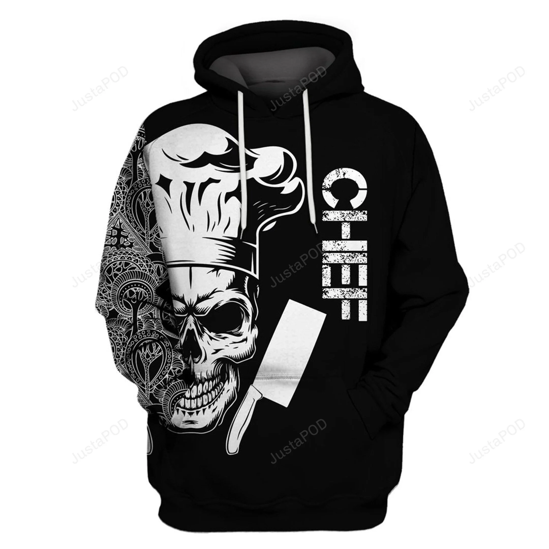 Skull Chef 3D All Print Hoodie, Zip- Up Hoodie HZ0501