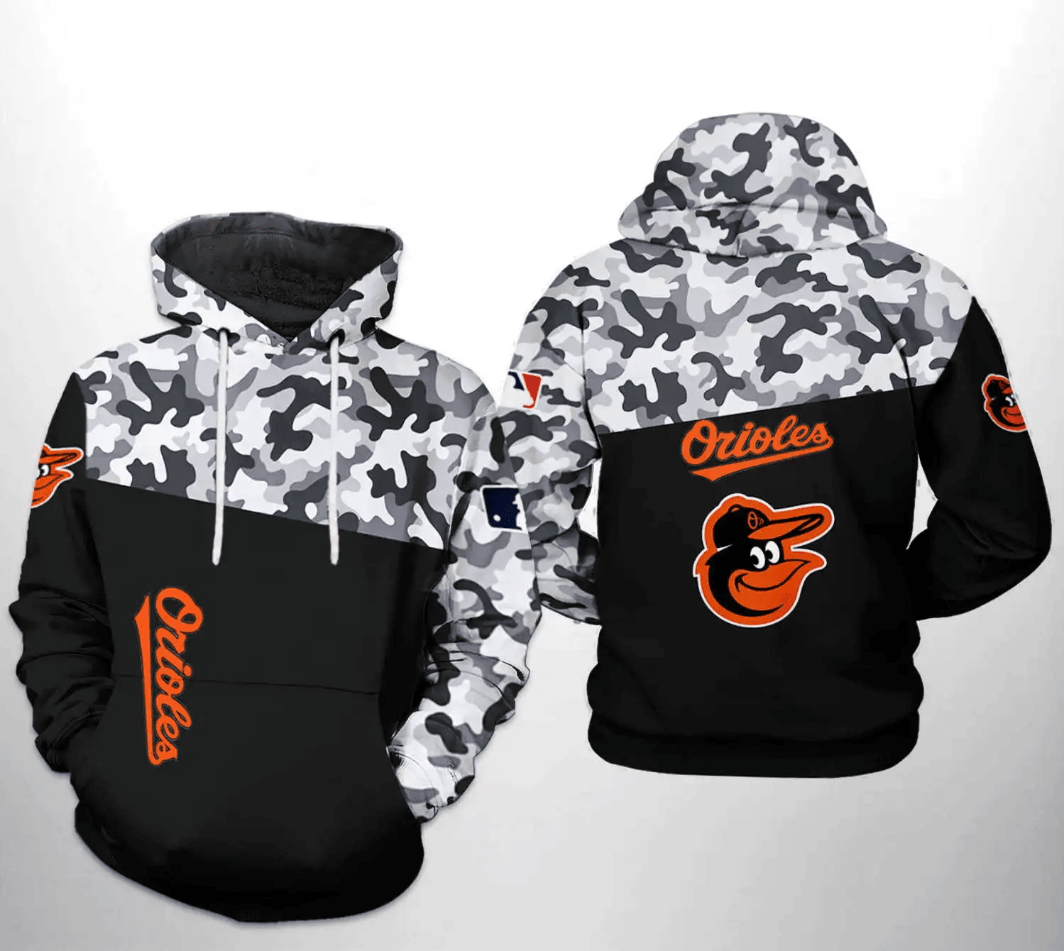 Baltimore Orioles Camo Veteran 3D Hoodie Zipper – Stay Stylish with Our AOP Shirt HZ0501