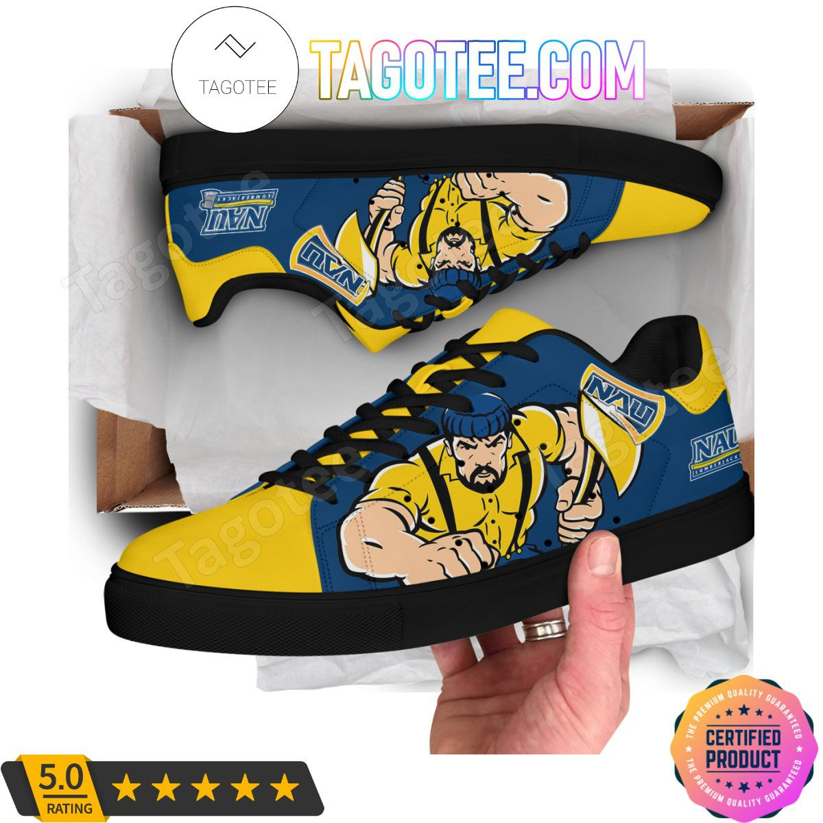 NCAA Northern Arizona Lumberjacks Logo Stan Smith Shoes , Trendy Style Sneakers ST0801