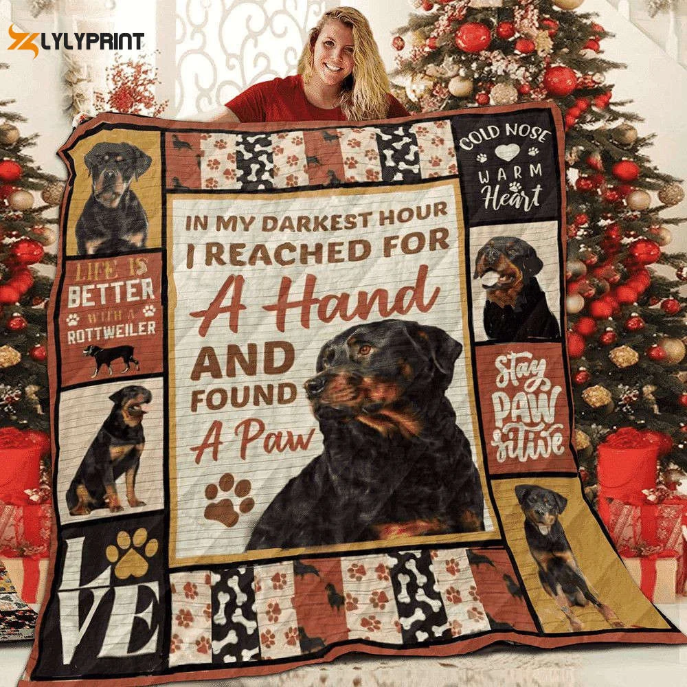 Rottweiler When You Hold Me Awesome 3D Customized Quilt , Soft Quilt, King Size, All Season Cozy Quilt QB0901